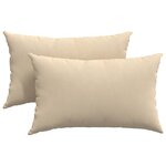 vidaXL Coussins de canapé 2 pc tissu Crème 50 x 30 cm