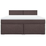 vidaXL Sommier à lattes de lit avec matelas Marron foncé 180x200 cm