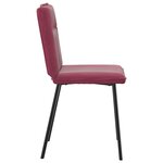 vidaXL Chaises à manger lot de 4 Rouge bordeaux Velours
