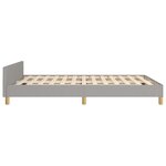 vidaXL Cadre de lit sans matelas gris clair 140x190 cm tissu