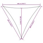 vidaXL Voile de parasol tissu oxford triangulaire 6x6x6 m orange