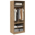 vidaXL Garde-robe chêne artisanal 80x50x200 cm bois d'ingénierie