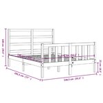 vidaXL Cadre de lit sans matelas bois de pin massif