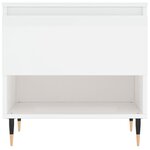 vidaXL Tables basses 2 Pièces blanc brillant 50x46x50cm bois d'ingénierie