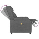 vidaXL Fauteuil de massage Gris foncé Tissu