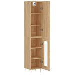 vidaXL Buffet haut Chêne sonoma 34 5x34x180 cm Bois d'ingénierie