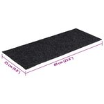 vidaXL Tapis d'escalier autocollants 30 pièces 60 x 25 cm Gris Rectangulaire