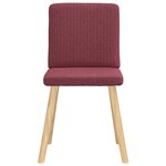 vidaXL Chaises à manger lot de 6 rouge bordeaux tissu