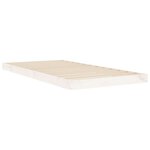 vidaXL Cadre de lit sans matelas blanc 90x190 cm bois de pin massif