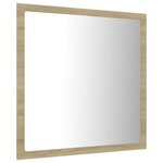 vidaXL Miroir LED de salle de bain Chêne sonoma 40x8 5x37 cm Acrylique