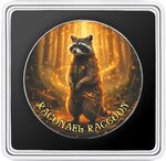 Pièce de monnaie en Argent 1 Dollar g 31.1 (1 oz) Millésime 2026 Forest Totems III RACONAEL RACCOON
