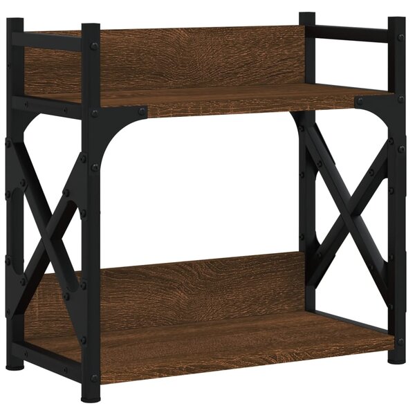 vidaXL Support d'imprimante à 2 niveaux chêne marron 40x20x40 cm