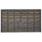 vidaXL Kit de bacs de stockage et panneaux muraux 32 Pièces Jaune et noir