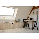 Armoire en pin brut 2 portes 3 tablettes dinamic