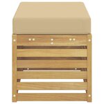 vidaXL Banc de Jardin Bois d'Acacia Massif Blanc