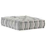 vidaXL Pouf modulaire Gris rayé Tissu