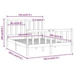 vidaXL Cadre de lit sans matelas 140x190 cm bois massif