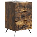 vidaXL Cabinet de chevet Chêne fumé 43 x 41 x 66 5 cm