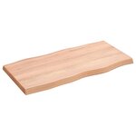 vidaXL Dessus de table bois massif traité bordure assortie