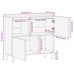 Buffet vidaXL 80x33x75 cm en bois massif d'acacia