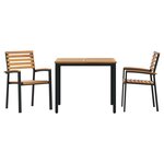 vidaXL Ensemble de salle à manger de jardin 3 pièces en bois massif d'acacia et métal