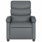 vidaXL Fauteuil de massage inclinable Gris Similicuir