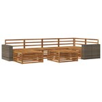 vidaXL Ensemble de canapés d'extérieur 7 Pièces Naturel