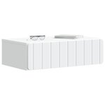 vidaXL Table d'appoint murale Blanc 59 x 34 5 x 17 cm