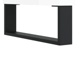 vidaXL Armoire à disques blanc brillant 121x38x48 cm bois d'ingénierie