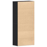 vidaXL Meuble à chaussures Chêne Noir 80x39x180 cm Bois Reconstitué
