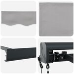 vidaXL Auvent Rétractable Automatique Gris Clair 500x300 cm