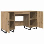 vidaXL Bureau chêne artisanal 140 x 50 x 75 cm Bois d'ingénierie