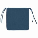 vidaXL Coussins de siège 4 Pièces Bleu 40 x 40 x 3 cm tissu