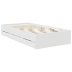 vidaXL Cadre de lit avec tiroir Blanc 90 x 190 cm Bois Ingénierie