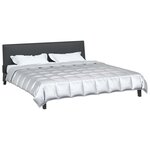 vidaXL Duvet d'été simple Argenté 220 x 260 cm Satin et Microfibre