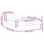 vidaXL Cadre de lit ottoman avec matelas rose 140x190 cm velours