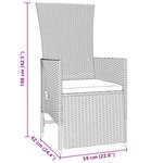 vidaXL Ensemble de salle à manger de jardin 7 pièces avec coussins beige en rotin poly