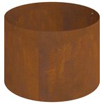 vidaXL Pot en métal Acier corten Grand Durable Pot en métal Rond
