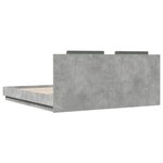 vidaXL Cadre de lit avec LED sans matelas gris béton 180x200 cm