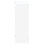 vidaXL Buffet avec lumières LED blanc 81x37x100 cm