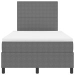 vidaXL Lit à ressort LED Gris clair et blanc 120 x 190 cm