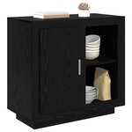 vidaXL Buffet Chêne noir 80 x 40 x 75 cm Bois d'ingénierie