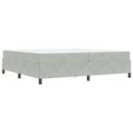 vidaXL Cadre de lit avec matelas Gris clair 200 x 200 cm tissu