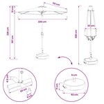 vidaXL Parasol de jardin avec lumières LED et base 230 x 230 cm