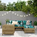 vidaXL Salon de jardin 5 Pièces bois de pin imprégné