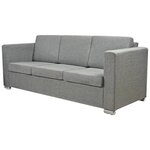 vidaXL Ensemble de canapés deux pièces Tissu Gris clair