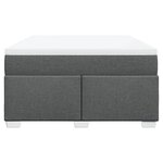 vidaXL Sommier à lattes de lit avec matelas Gris foncé 160x200cm Tissu