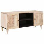 vidaXL Unites TV avec étagère Blanc 105 x 33 x 46 cm Bois d'ingénierie