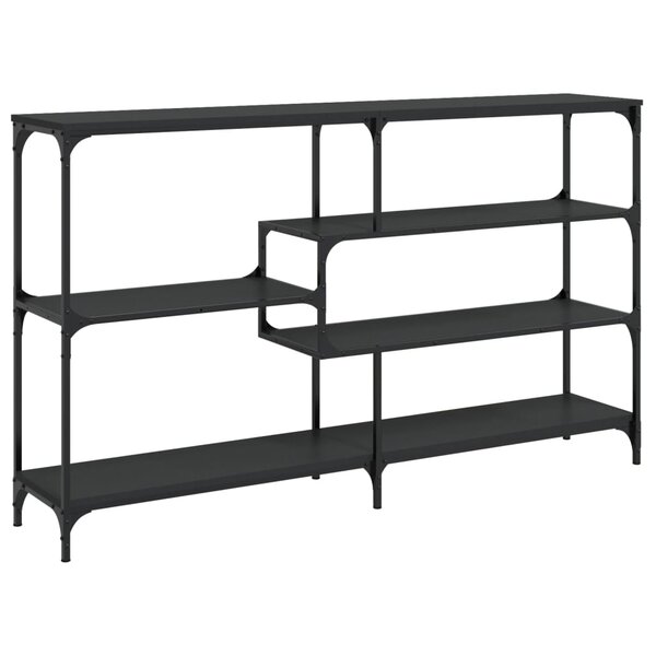 vidaXL Table console noir 160x32x95 cm bois d'ingénierie