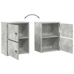 vidaXL Bibliothèque gris béton 40x24x52 cm bois d'ingénierie